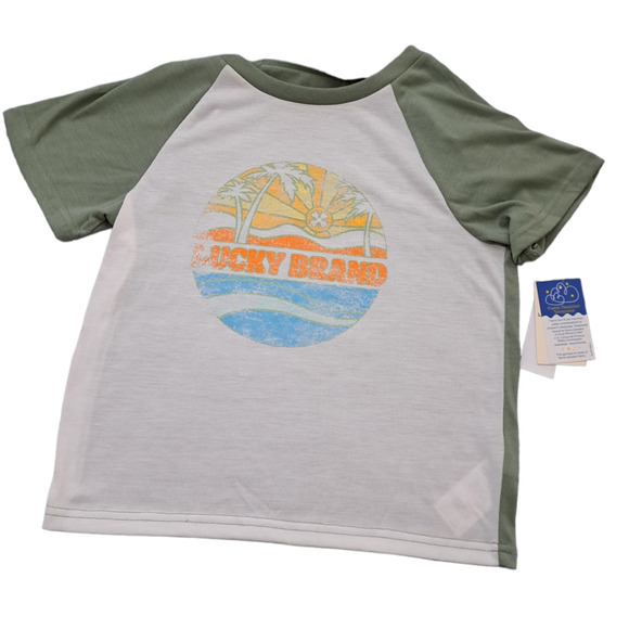 NWT Boy's Lucky Brand White & Green Camouflage Pajama Set Sizes 6 Or 8 - Picture 7 of 8